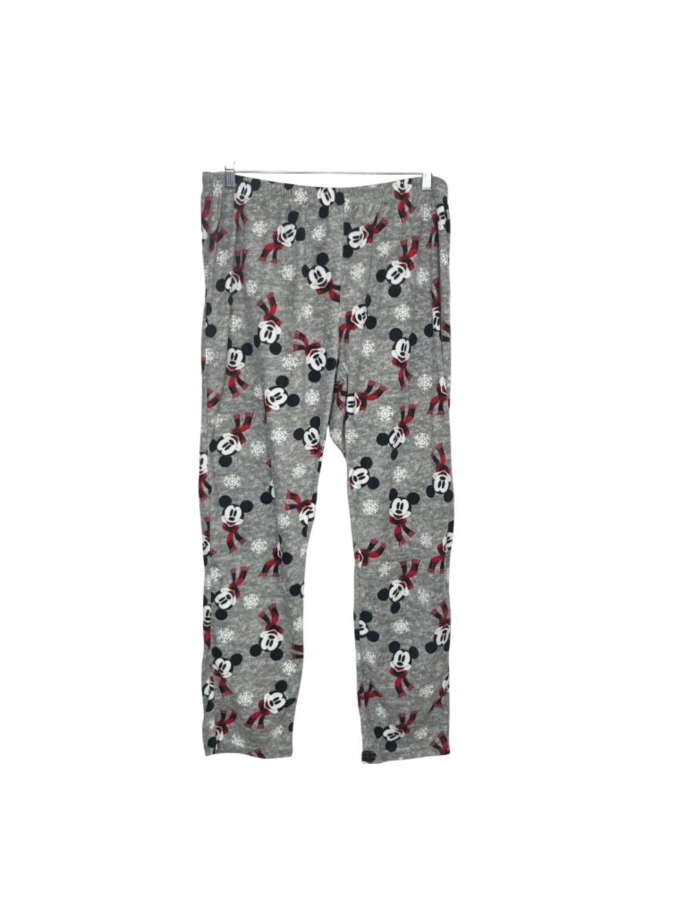 Disney Mickey Mouse Fleece Pajama Pants XXL Gray Snowflake Winter Loungewear
